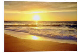 Foam board print La Jolla Shore in the evening light