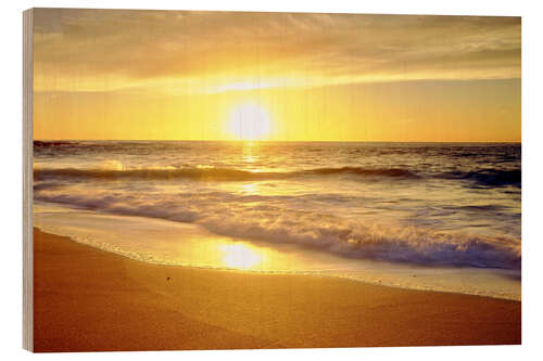 Hout print La Jolla Shore in the evening light