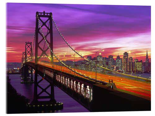 Acrylic print Bay Bridge in San Francisco