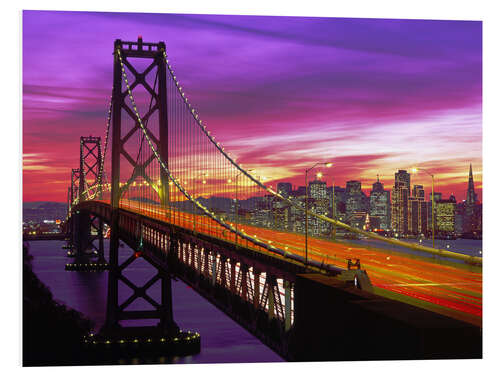 Foam board print Bay Bridge in San Francisco