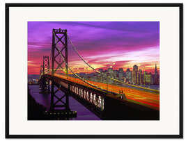 Gerahmter Kunstdruck Bay Bridge in San Francisco