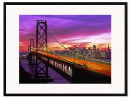 Impression artistique encadrée Bay Bridge à San Francisco