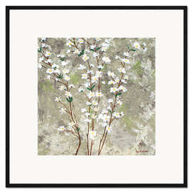 Gerahmter Kunstdruck Birnen-Blüten I