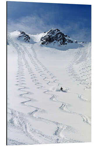 Aluminium print Skier in Utah