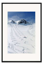 Gerahmter Kunstdruck Skifahrer in Utah