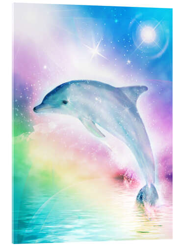 Acrylic print Rainbow dolphin