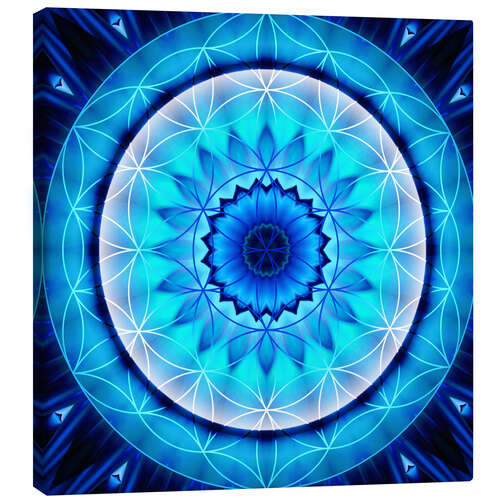 Canvas print Mandala honesty with flower of Life