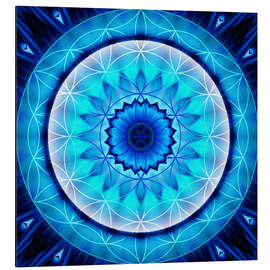 Magnettafel Mandala Ehrlichkeit mit Blume des Lebens