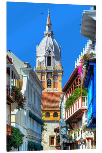 Acrylic print Church in Cartagena, Colombia