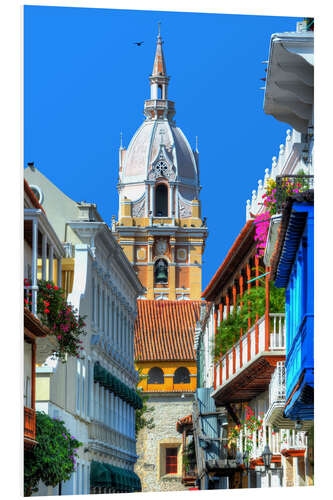 Foam board print Church in Cartagena, Colombia