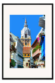 Gerahmter Kunstdruck Kirche in Cartagena, Kolumbien