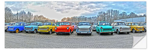 Selvklæbende plakat GDR Trabant, Trabant collection