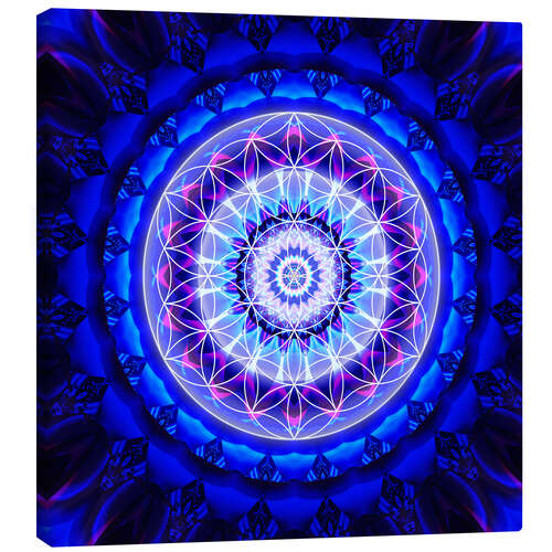 Canvas print Mandala safety with flower of life