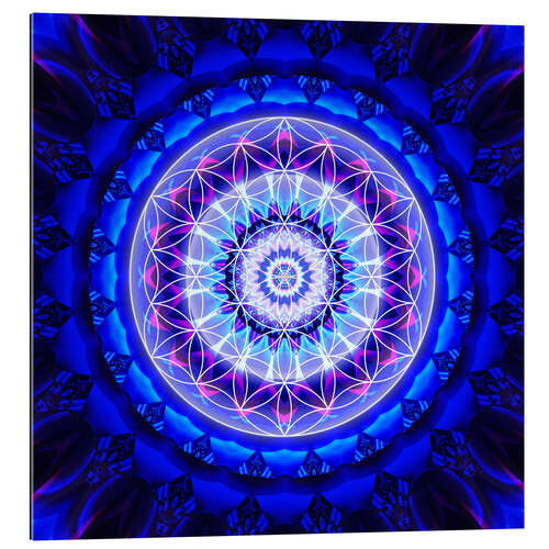 Gallery print Mandala safety with flower of life