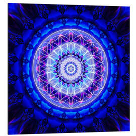 Magnettafel Mandala Sicherheit mit Blume des Lebens