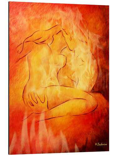 Aluminium print Flaming erotic - lovers