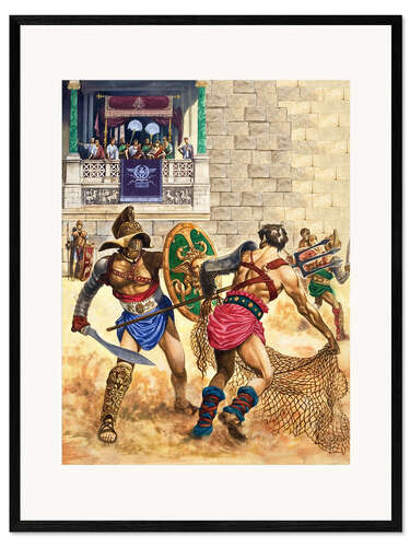 Innrammet kunsttrykk Gladiators