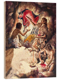 Hout print Cave paintings