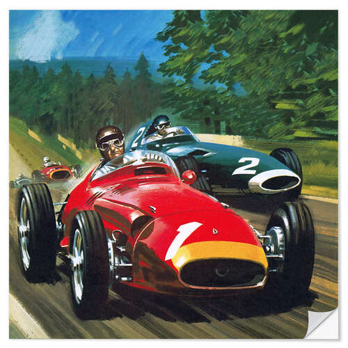 Muursticker Juan Manuel Fangio