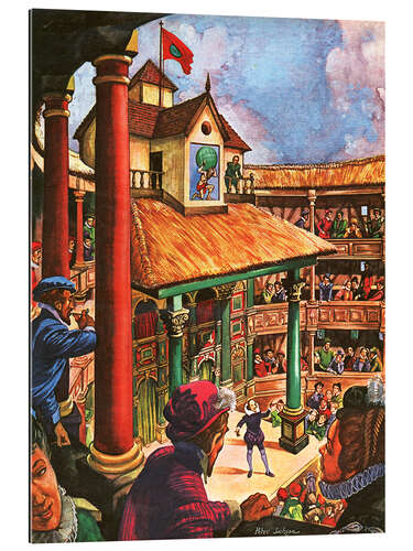 Gallery Print Shakespeares Aufführung am Globe Theatre