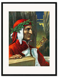 Stampa artistica con cornice Dante Alighieri