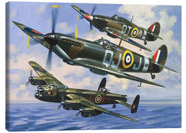 Canvastavla  Spitfires - Wilf Hardy