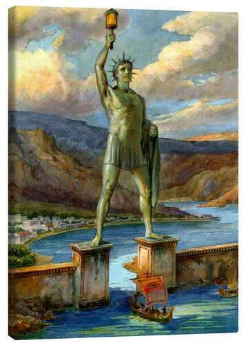 Tableau sur toile Le colosse de Rhodes