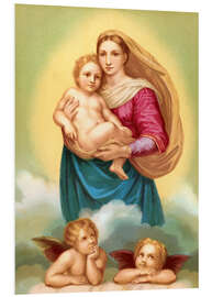 Foam board print The Sistine Madonna