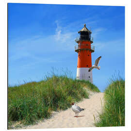 Tableau en aluminium Le phare sur la digue