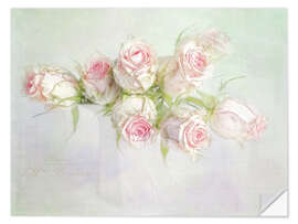 Wall sticker pretty pink roses