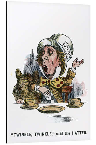 Tableau en aluminium Twinkle, Twinkle, said the Hatter
