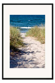 Gerahmter Kunstdruck Weisse Sanddüne auf der Insel Rügen