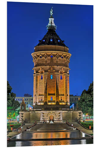 Stampa su PVC Lighted Water Tower in Mannheim