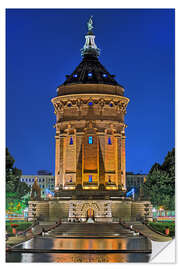 Wall sticker Lighted Water Tower in Mannheim