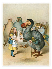 Wandbild  Der Dodo wird feierlich vorgestellt aus Alice im Wunderland - John Tenniel