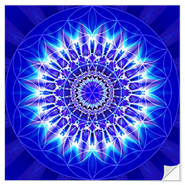 Selvklebende plakat Spirituality with Mandala Flower of Life