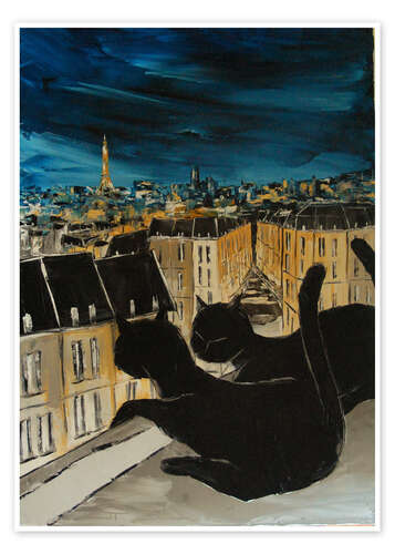 Poster Die Dächer von Paris