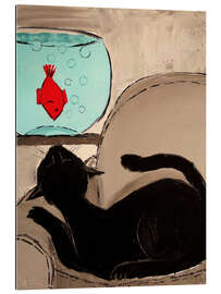 Galleriataulu Black Cat with Goldfish