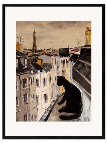 Impressão artística com moldura Paris views
