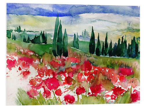 Tableau en PVC Coquelicots toscans