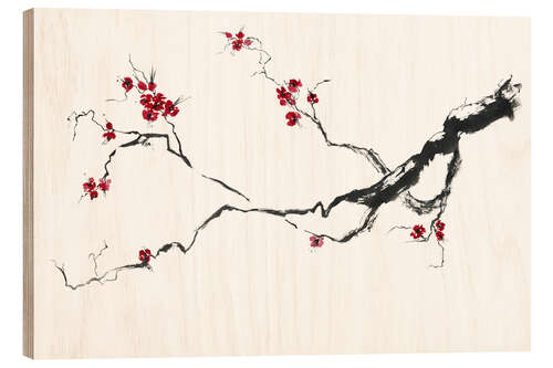 Hout print Cherry blossom