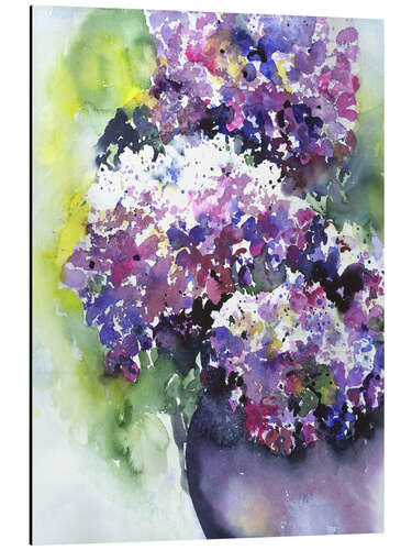 Aluminium print Hydrangeas