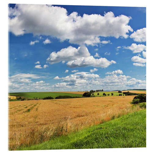 Acrylic print Landschaft und Wolken