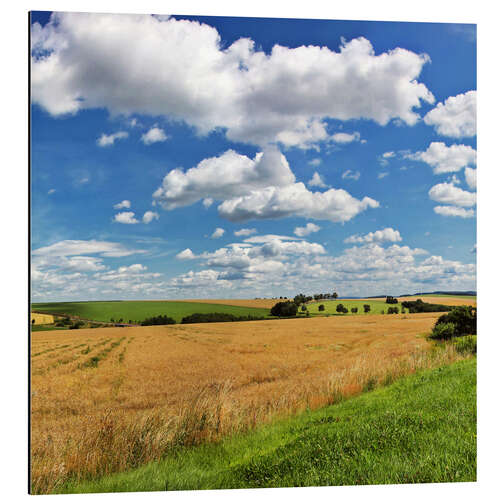 Aluminium print Landschaft und Wolken