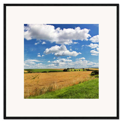 Framed art print Landschaft und Wolken