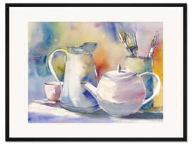 Gerahmter Kunstdruck Teekanne