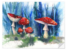 Wall sticker Toadstools
