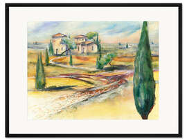 Gerahmter Kunstdruck Toskanavilla
