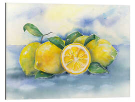 Tableau en aluminium Citrons