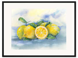 Gerahmter Kunstdruck Zitronen